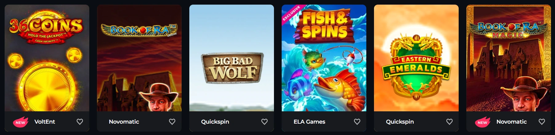 Slots populaires sur Boomerang Casino