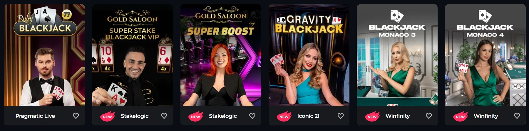 Jeux de table sur Boomerang Casino